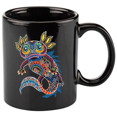 Ambystoma Mexicanum Salamander Mexican Design Cute Axolotl 11oz C Handle Ceramic Mug