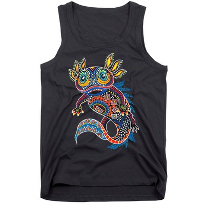 Ambystoma Mexicanum Salamander Mexican Design Cute Axolotl Tank Top