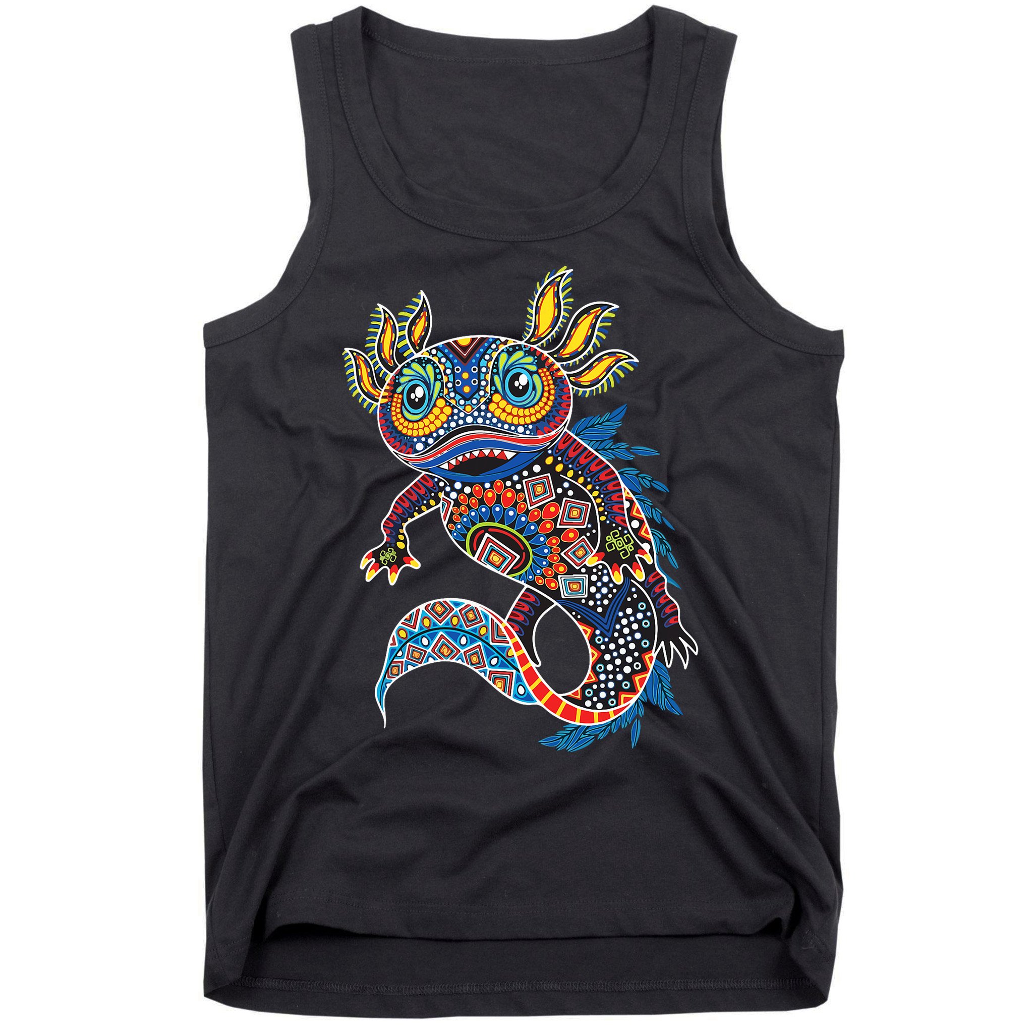 Ambystoma Mexicanum Salamander Mexican Design Cute Axolotl Tank Top