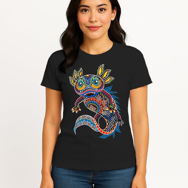 Ambystoma Mexicanum Salamander Mexican Design Cute Axolotl Womens T-Shirt