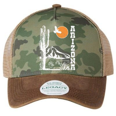 Arizona Mountain Sedona Desert Sun And Cactus Legacy Tie Dye Trucker Hat