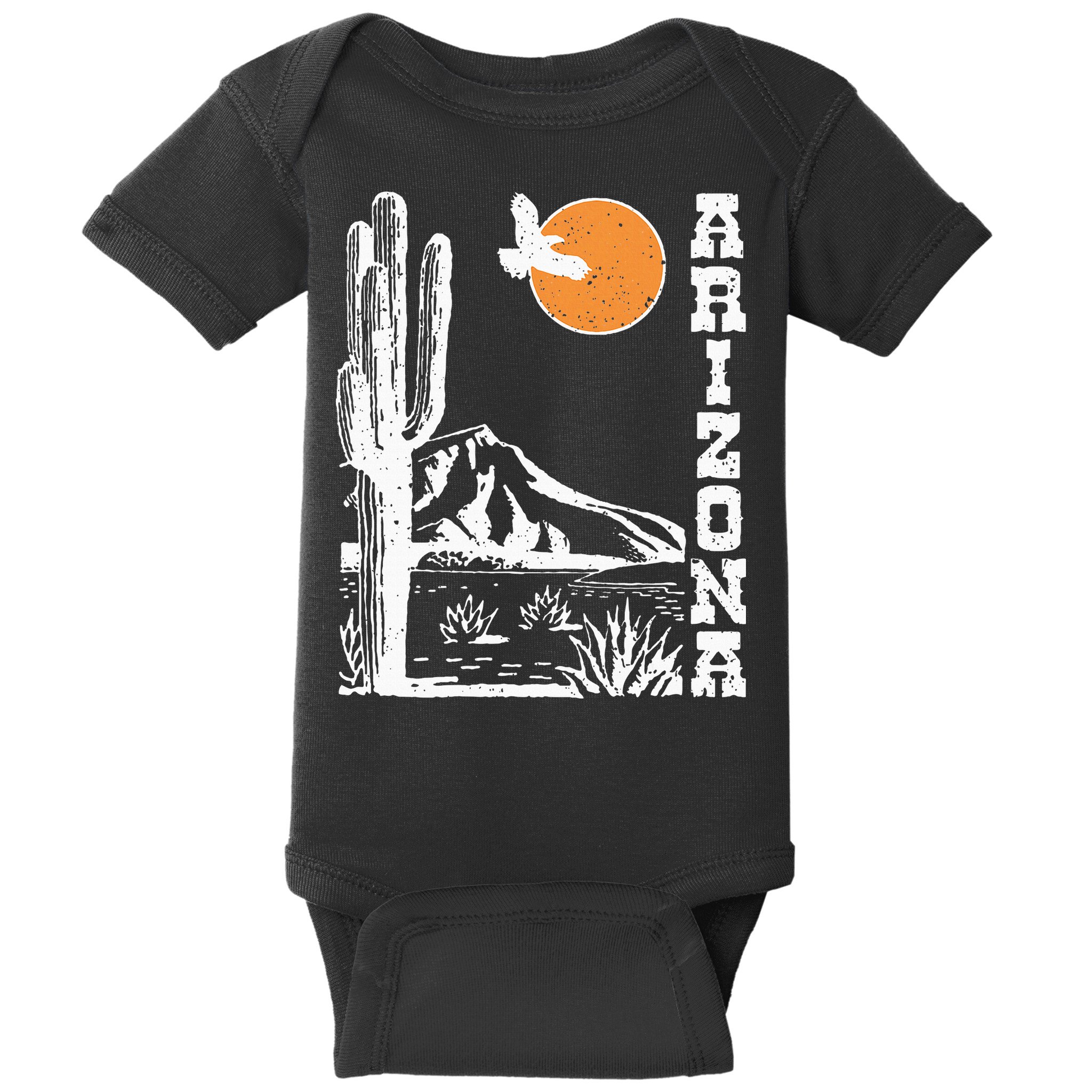 Arizona Mountain Sedona Desert Sun And Cactus Baby Bodysuit