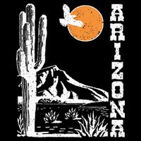 Arizona Mountain Sedona Desert Sun And Cactus Womens T-Shirt