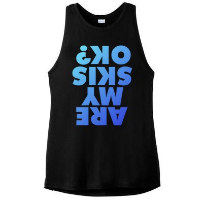 Are My Skis Ok? Gift Ladies PosiCharge Tri-Blend Wicking Tank