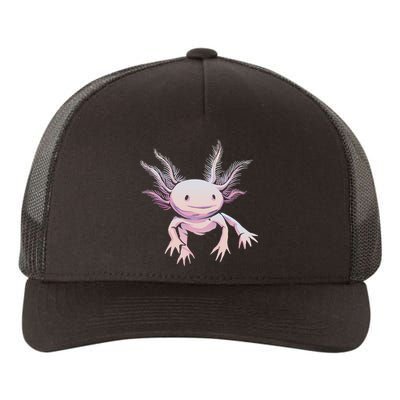 Axolotl Mexican Salamander Drawing Lizard Realistic Axolotl  Yupoong Adult 5-Panel Trucker Hat