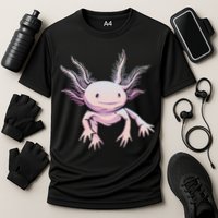 Axolotl Mexican Salamander Drawing Lizard Realistic Axolotl  Performance Shirt