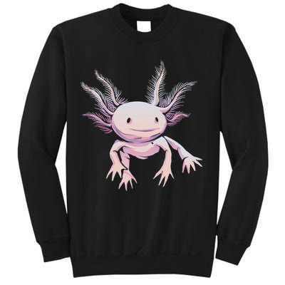Axolotl Mexican Salamander Drawing Lizard Realistic Axolotl  Sweatshirt