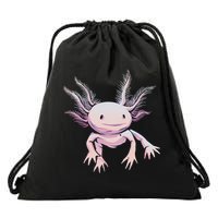 Axolotl Mexican Salamander Drawing Lizard Realistic Axolotl  Drawstring Bag