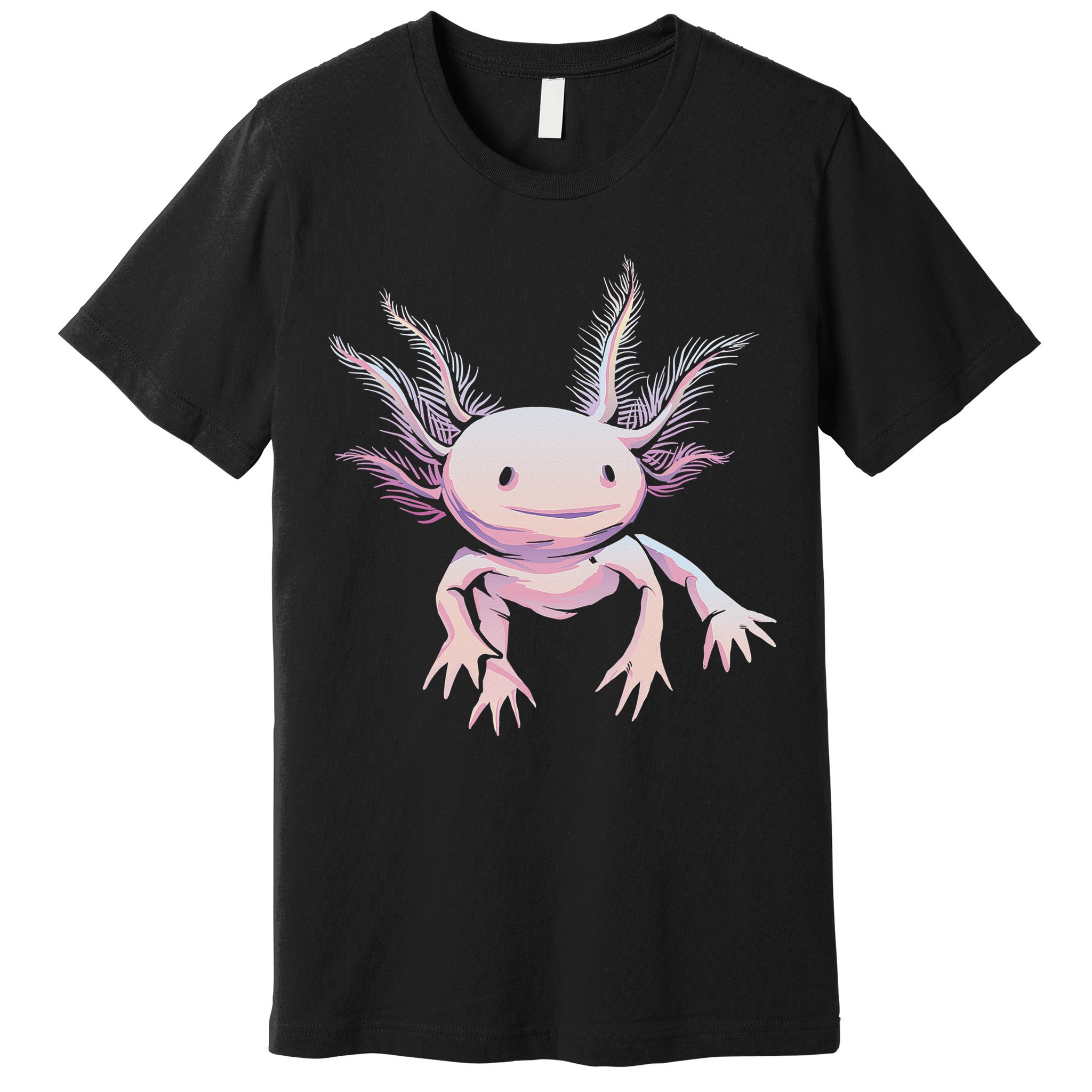 Axolotl Mexican Salamander Drawing Lizard Realistic Axolotl  Premium T-Shirt