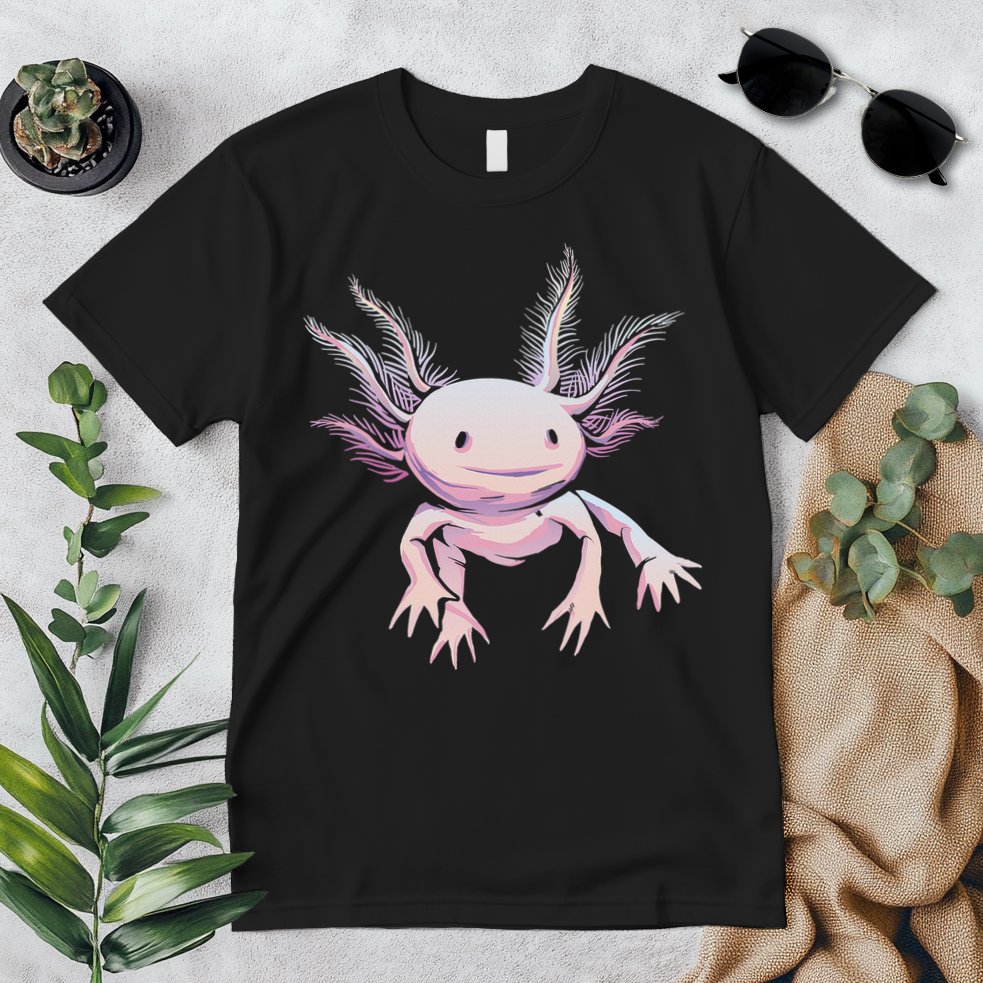 Axolotl Mexican Salamander Drawing Lizard Realistic Axolotl  Premium T-Shirt