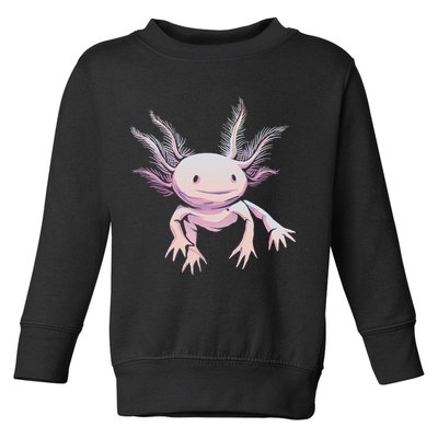 Axolotl Mexican Salamander Drawing Lizard Realistic Axolotl  Toddler Sweatshirt