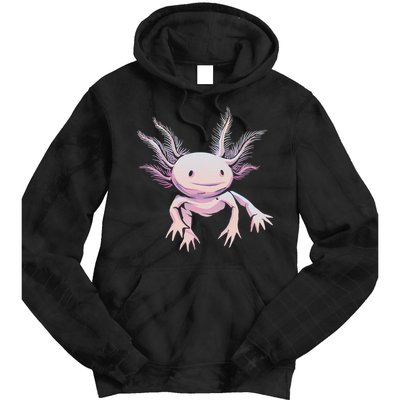 Axolotl Mexican Salamander Drawing Lizard Realistic Axolotl  Tie Dye Hoodie