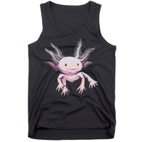 Axolotl Mexican Salamander Drawing Lizard Realistic Axolotl  Tank Top