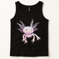 Axolotl Mexican Salamander Drawing Lizard Realistic Axolotl  Tank Top