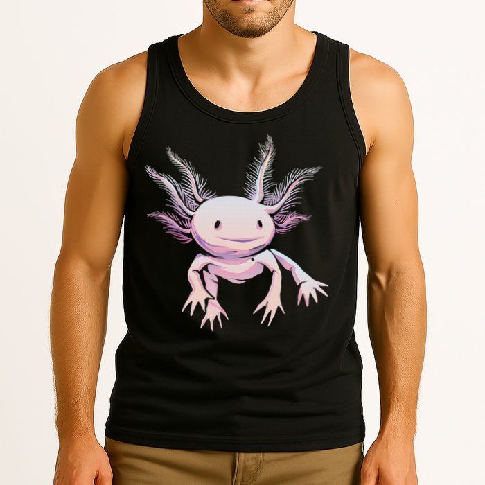 Axolotl Mexican Salamander Drawing Lizard Realistic Axolotl  Tank Top