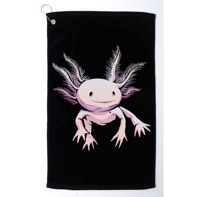 Axolotl Mexican Salamander Drawing Lizard Realistic Axolotl  Golf Towel