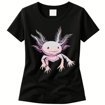 Axolotl Mexican Salamander Drawing Lizard Realistic Axolotl  Womens T-Shirt