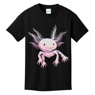 Axolotl Mexican Salamander Drawing Lizard Realistic Axolotl  Kids T-Shirt