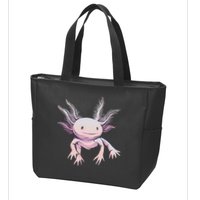 Axolotl Mexican Salamander Drawing Lizard Realistic Axolotl  Zip Tote Bag