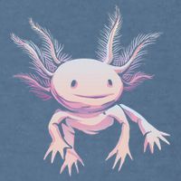 Axolotl Mexican Salamander Drawing Lizard Realistic Axolotl  Garment-Dyed Sweatshirt