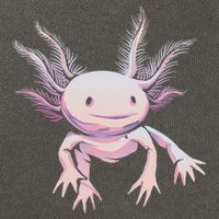 Axolotl Mexican Salamander Drawing Lizard Realistic Axolotl  Cotton Canvas Backpack