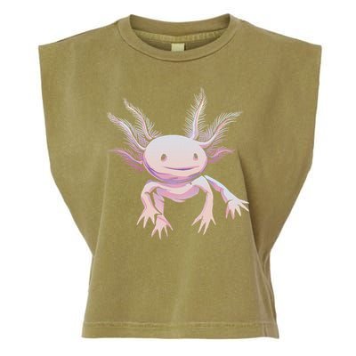 Axolotl Mexican Salamander Drawing Lizard Realistic Axolotl  Garment-Dyed Women's Muscle Tee