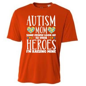 Autism Mom Some People Look Up Their Heroes IM Raising Mine Gift Cooling Performance Crew T-Shirt