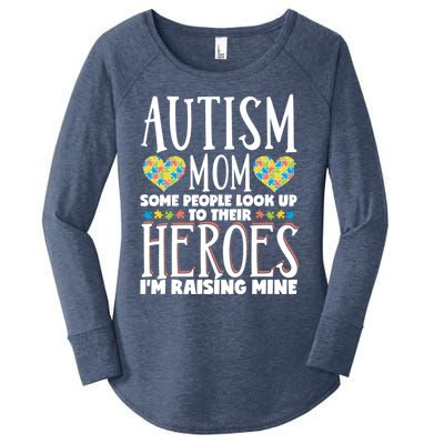 Autism Mom Some People Look Up Their Heroes IM Raising Mine Gift Women's Perfect Tri Tunic Long Sleeve Shirt