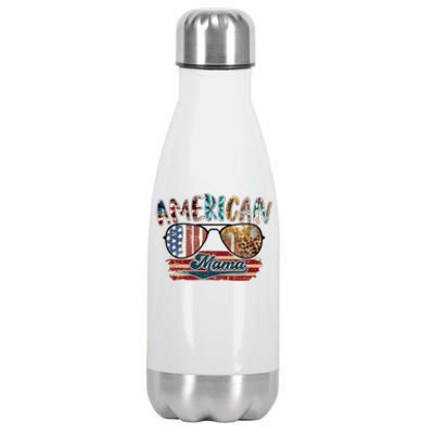 American Mama Sunglass Fourth Of July Leopard Gift Stainless Steel Insulated Water Bottle