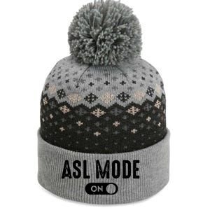 ASL Mode Sign Language Gift Deaf Gift ASL Teacher Gift The Baniff Cuffed Pom Beanie