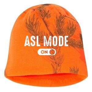 ASL Mode Sign Language Gift Deaf Gift ASL Teacher Gift Kati - Camo Knit Beanie