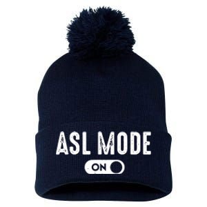 ASL Mode Sign Language Gift Deaf Gift ASL Teacher Gift Pom Pom 12in Knit Beanie