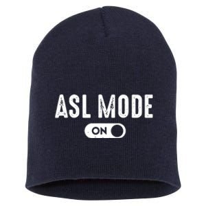 ASL Mode Sign Language Gift Deaf Gift ASL Teacher Gift Short Acrylic Beanie