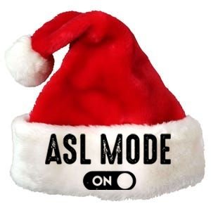 ASL Mode Sign Language Gift Deaf Gift ASL Teacher Gift Premium Christmas Santa Hat