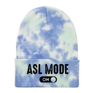 ASL Mode Sign Language Gift Deaf Gift ASL Teacher Gift Tie Dye 12in Knit Beanie