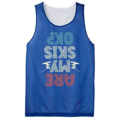 Are My Skis Ok Skiing Lover Ice Ski Winter Sport Gift Mesh Reversible Basketball Jersey Tank