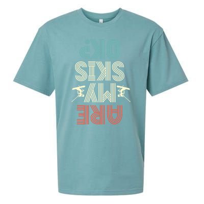 Are My Skis Ok Skiing Lover Ice Ski Winter Sport Gift Sueded Cloud Jersey T-Shirt