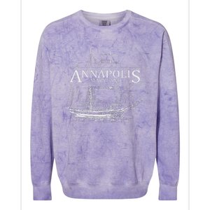 Annapolis Maryland Sailing Capital Of The World Colorblast Crewneck Sweatshirt