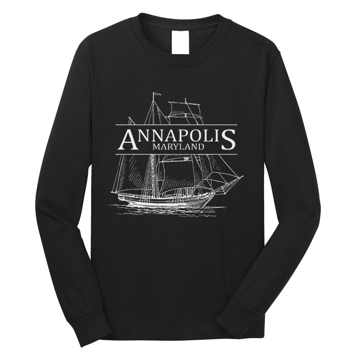 Annapolis Maryland Sailing Capital Of The World Long Sleeve Shirt