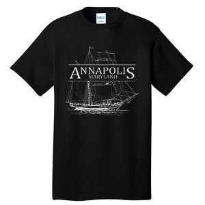 Annapolis Maryland Sailing Capital Of The World Tall T-Shirt