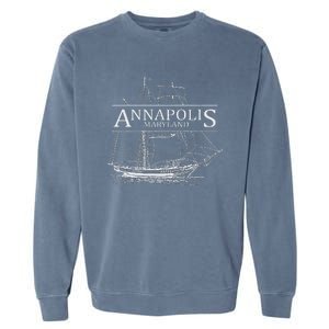 Annapolis Maryland Sailing Capital Of The World Garment-Dyed Sweatshirt