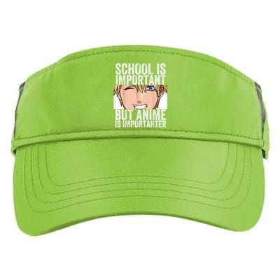 Anime Merch School Is Important But Anime Is Importanter Adult Drive Performance Visor