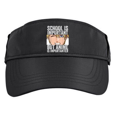 Anime Merch School Is Important But Anime Is Importanter Adult Drive Performance Visor
