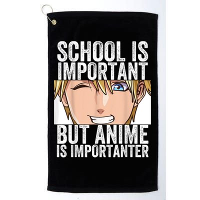 Anime Merch School Is Important But Anime Is Importanter Golf Towel