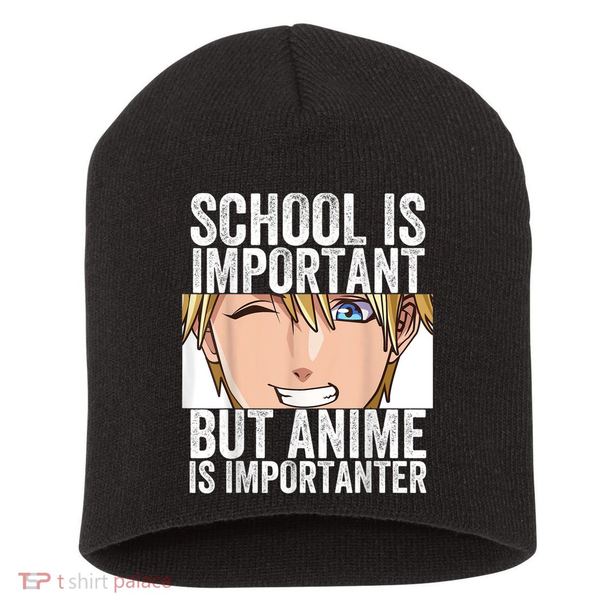 Anime Merch School Is Important But Anime Is Importanter Short Acrylic Beanie