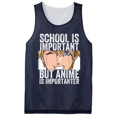 Anime Merch School Is Important But Anime Is Importanter Mesh Reversible Basketball Jersey Tank