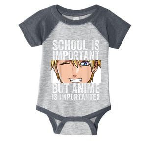 Anime Merch School Is Important But Anime Is Importanter Infant Baby Jersey Bodysuit