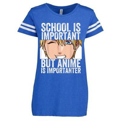 Anime Merch School Is Important But Anime Is Importanter Enza Ladies Jersey Football T-Shirt