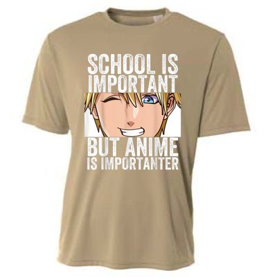 Anime Merch School Is Important But Anime Is Importanter Cooling Performance Crew T-Shirt