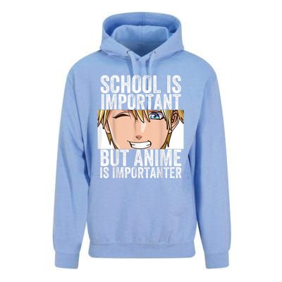 Anime Merch School Is Important But Anime Is Importanter Unisex Surf Hoodie